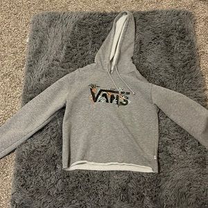 This is a vans grey flower hoodie